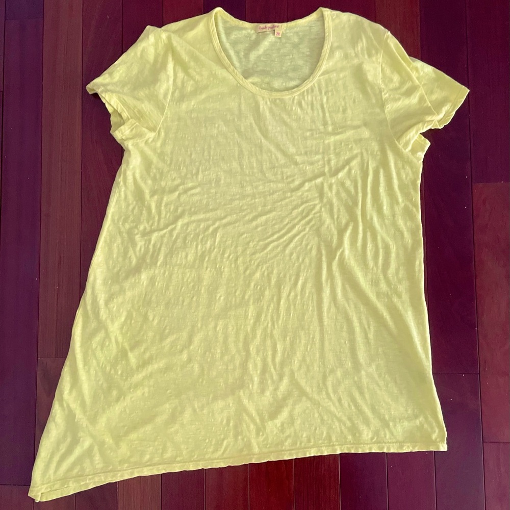 Fresh Produce Asymmetrical Hem cotton Tunic, 2X